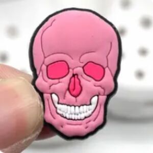 ❤️ 3/15$ Crocs pink skull charm
